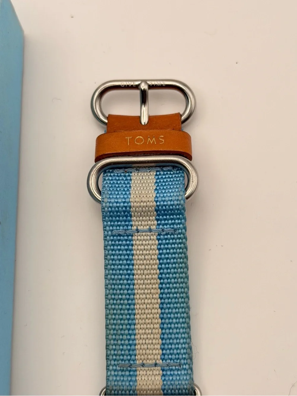 Tom’s Cotton Apple Watch Band, Blue& white, 38/40/41mm, With Box